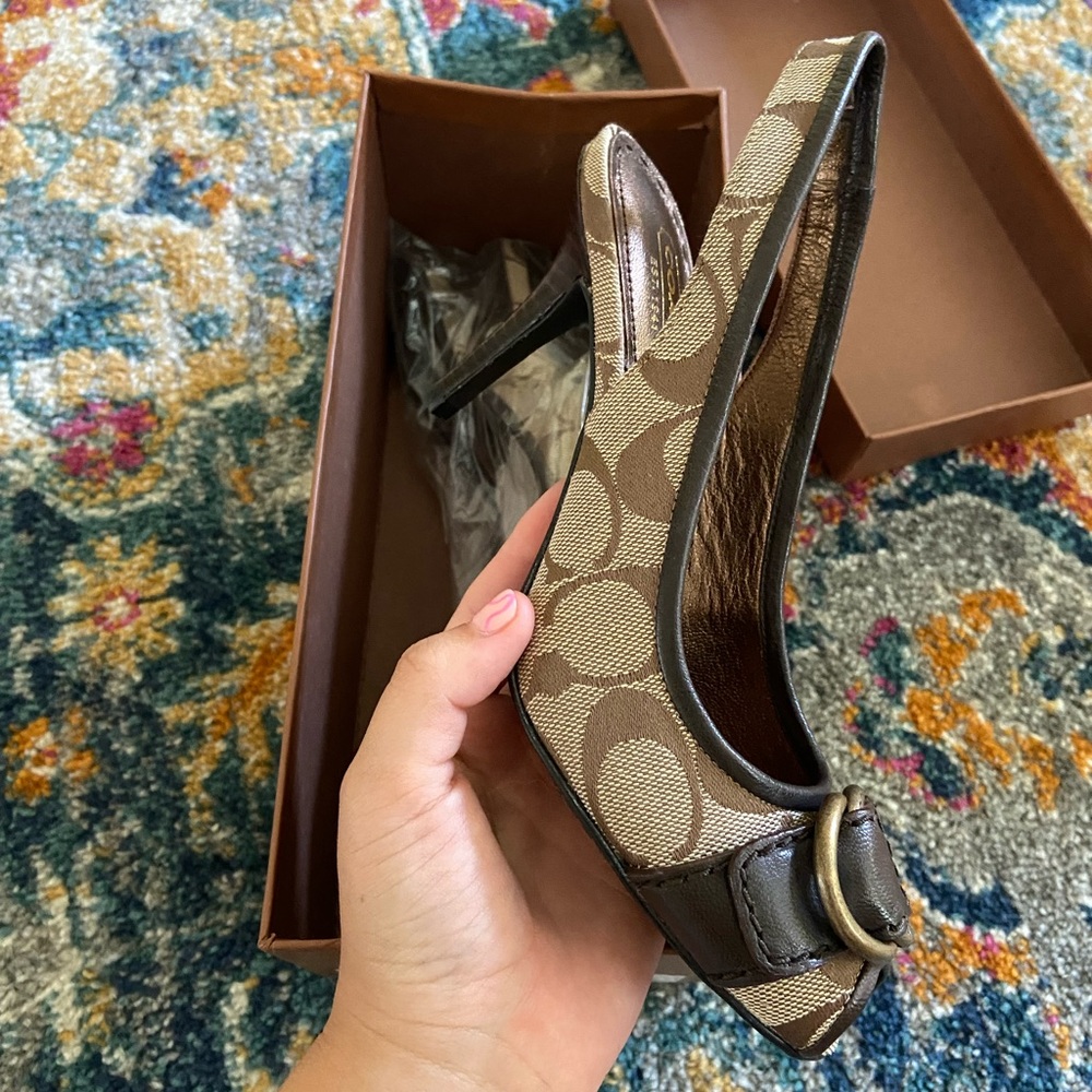 Coach heels (never been worn)